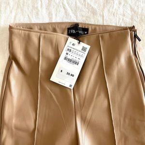 NWT Zara faux leather pants | xs